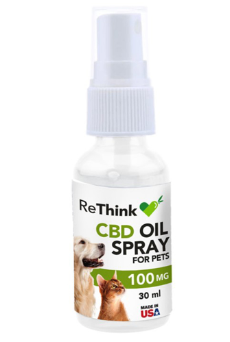 ReThink CBD Hemp Spray for Pets - 100 mg - 30 ml - Package